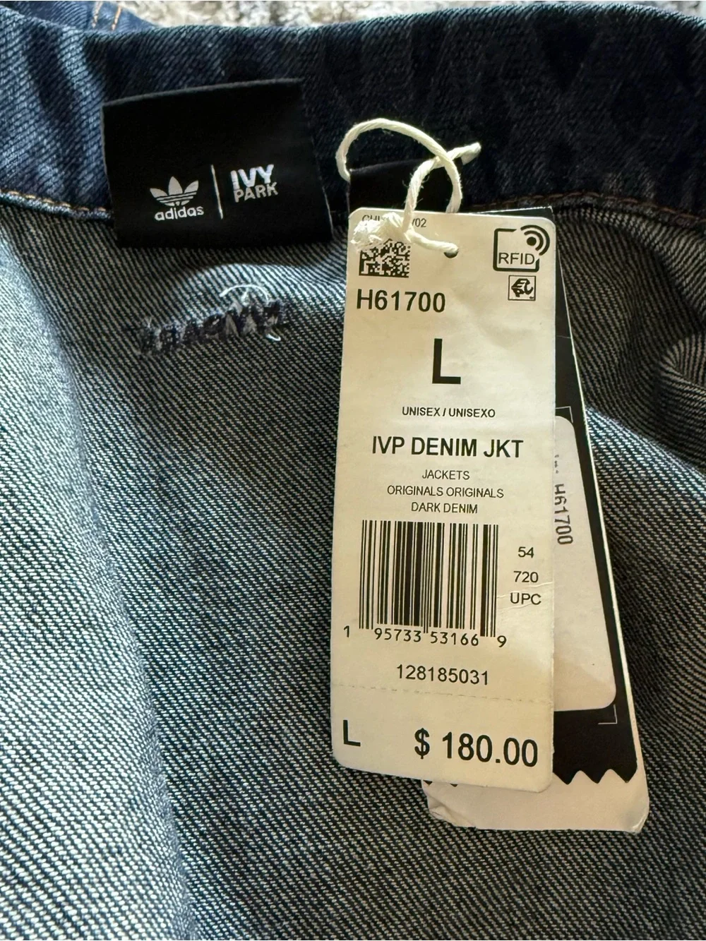 Adidas X Ivy Park monogram denim jacket - Picture 8 of 10